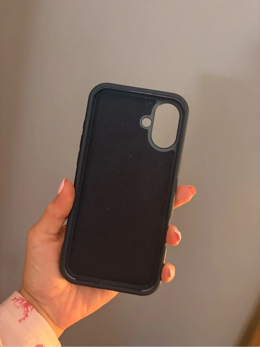 Unbranded Blue Gingham Protective Phone Case with Black Bumper (Iphone 16 plus)